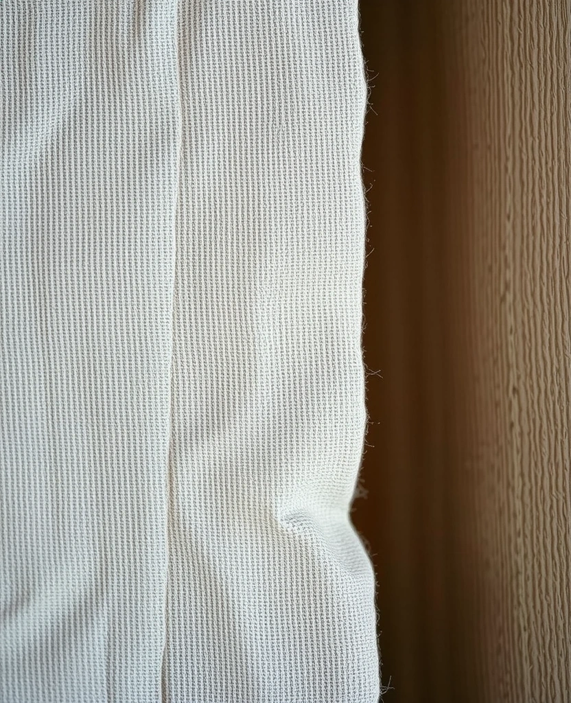 High-texture burlap fabric detail